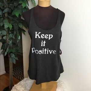 So KEEP IT POSITIVE tank black/white Medium
